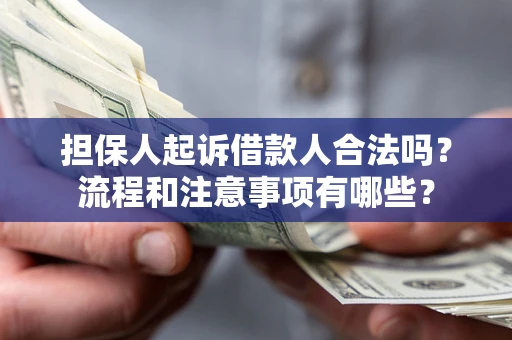 武汉担保人起诉借款人合法吗？流程和注意事项有哪些？