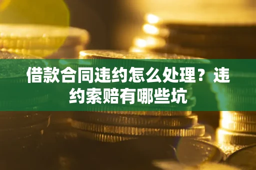 武汉借款合同违约怎么处理？违约索赔有哪些坑