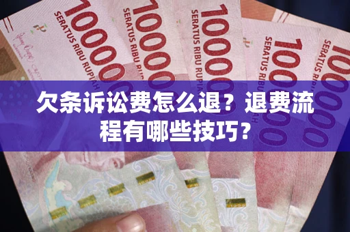 武汉欠条诉讼费怎么退？退费流程有哪些技巧？