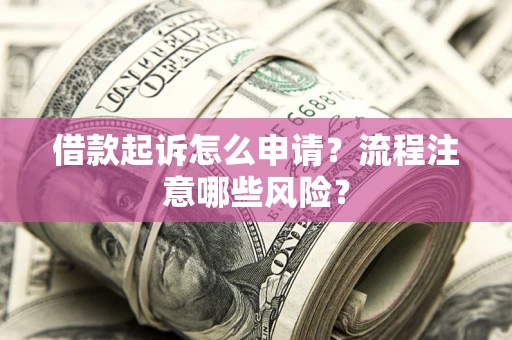武汉借款起诉怎么申请？流程注意哪些风险？