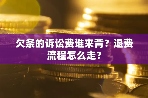 武汉欠条的诉讼费谁来背？退费流程怎么走？